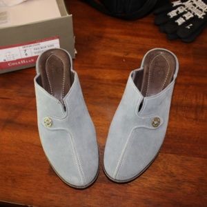 Cole Hann Pale Blue Devon Clogs